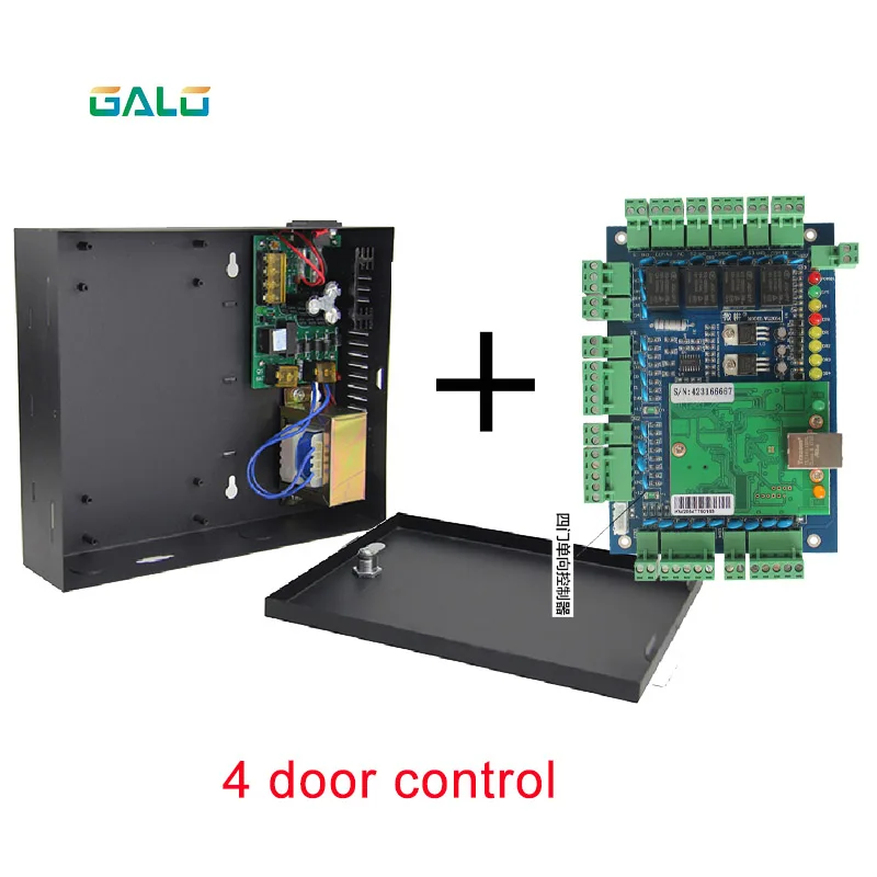 Four door control Панель управления доступом двери плата управления доступом TCP/IP ворота двери Система контроля доступа с блоком питания Функция батареи - Цвет: Four door control