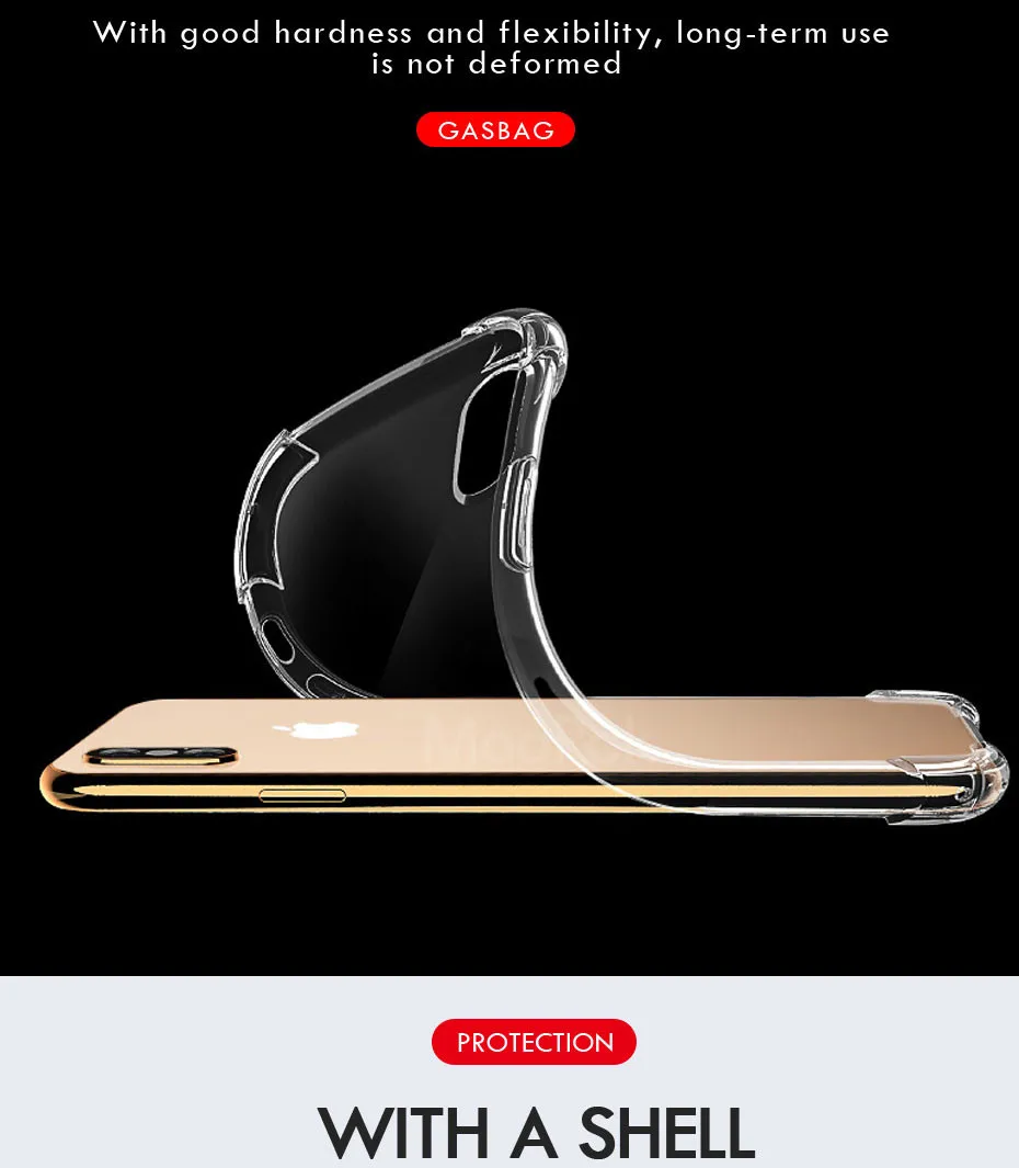 Moopok прозрачный противоударный чехол для телефона для iPhone X XS MAX XR 10 мягкий чехол из ТПУ для iPhone 8 7 6 6s Plus чехол s Shell p30