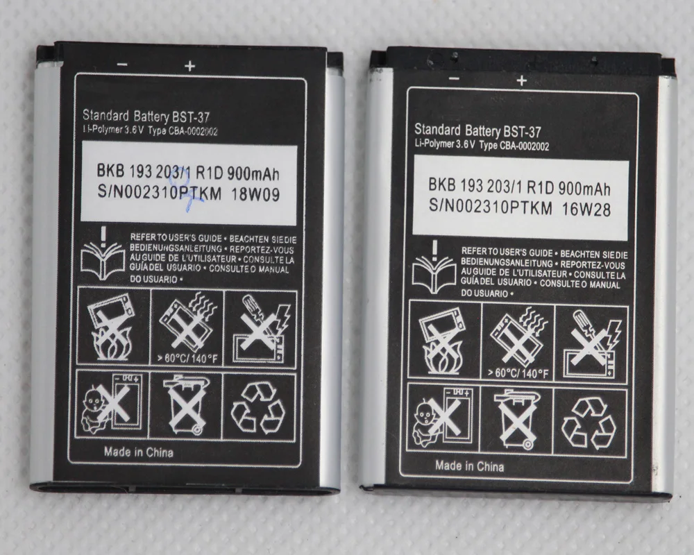 Для Sony Ericsson J100i K200i T280i V600 K610i W700 W710C D750i K750C W350 W800i W810i Z300i BST 37 900mAh мобильный телефон