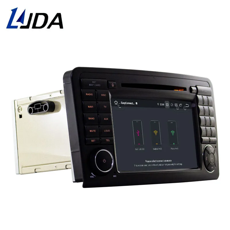 LJDA 2 Din Android 9,0 Автомагнитола для Mercedes Benz ML CLASS W164 ML350 ML300 Автомобильный мультимедийный плеер стерео аудио gps DVD wifi DSP