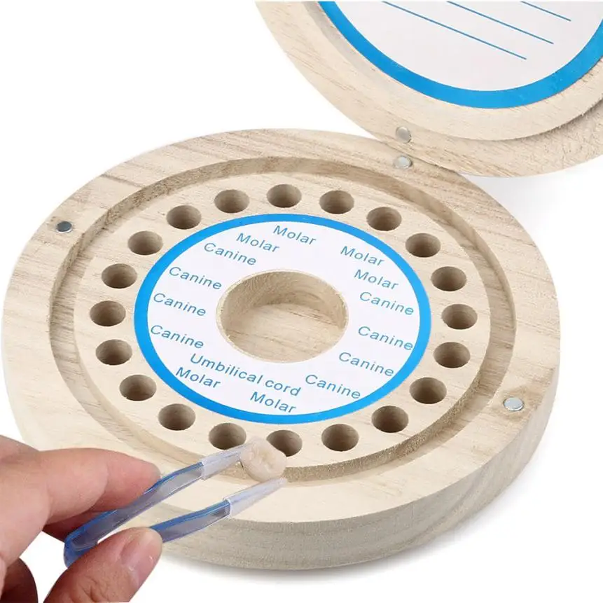 Английский Детская зубная Коробка органайзер для ребенка молочные зубы