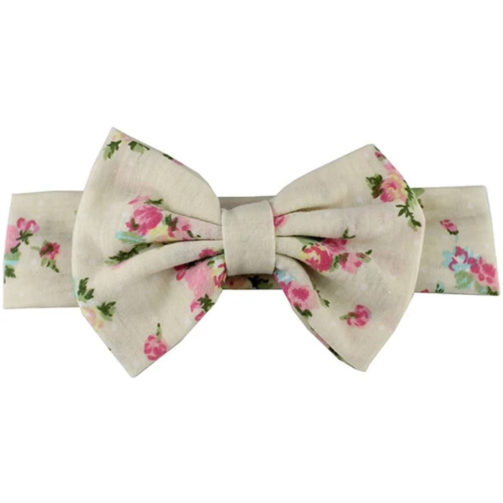 20 pcs/lot 17cm Big Flowers Hair Bow Headband For Kids Large Flower Turban Elastic Band Girls Floral hot sale | Аксессуары для