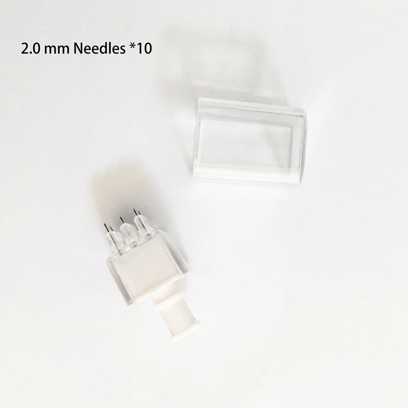 2.0mm Needle 10 штук одноразовые иглы/картриджи для ручного впрыска HD100 машина шприцы для лица морщины удаления системы - Цвет: 2.0mm Needle