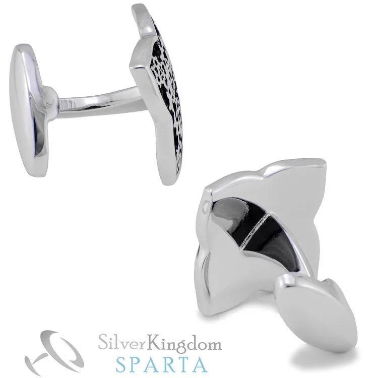 Спарта османские белые золотые гальванические запонки мужские + Бесплатная