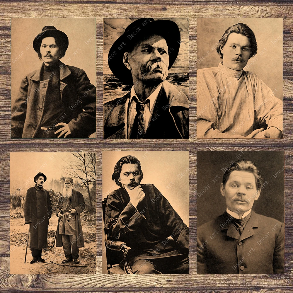 Русский писатель Maxim Gorky Картина на холсте винтажные настенные картины крафт