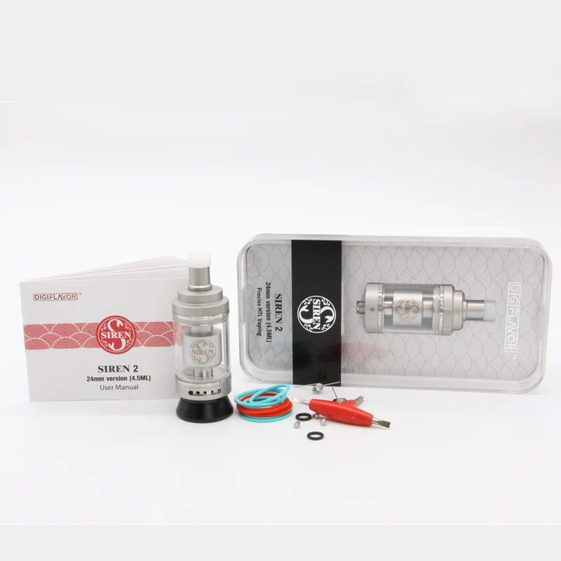 Оригинальный Digiflavor Siren 2 V2 GTA MTL бак 4 5 мл 24 мм и 22 м электронных сигарет распылителя