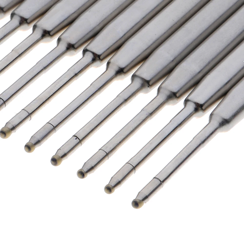 

10pcs Useful Metal Ballpoint Pen Refills Smooth Fine 1.0mm Medium Writing for Office School Rotate Ball Pens