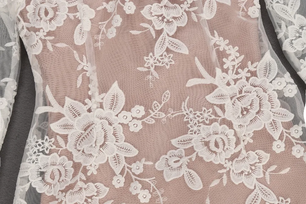 Женское Сетчатое платье 2 слоя кружева средней длины Бандажное с принтом