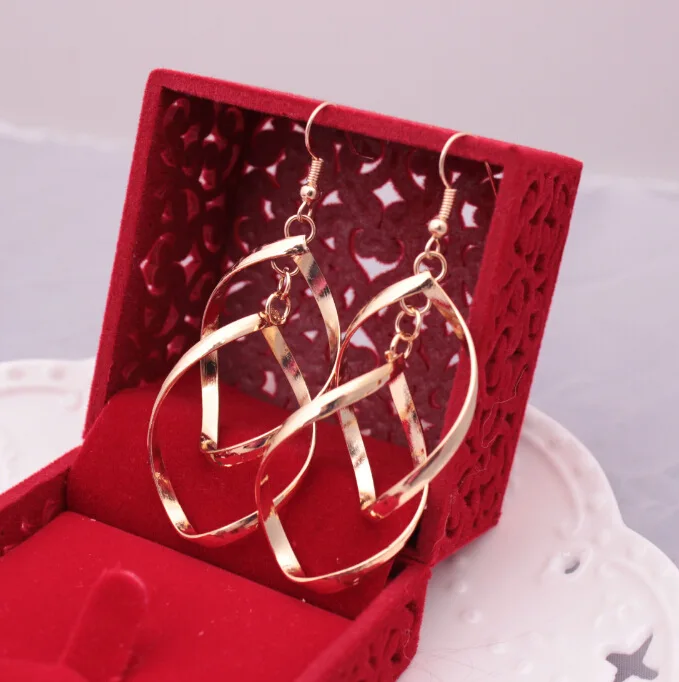

Shiny alloy long section imitation 925 earrings rhomb multi-layer earrings earrings ladies