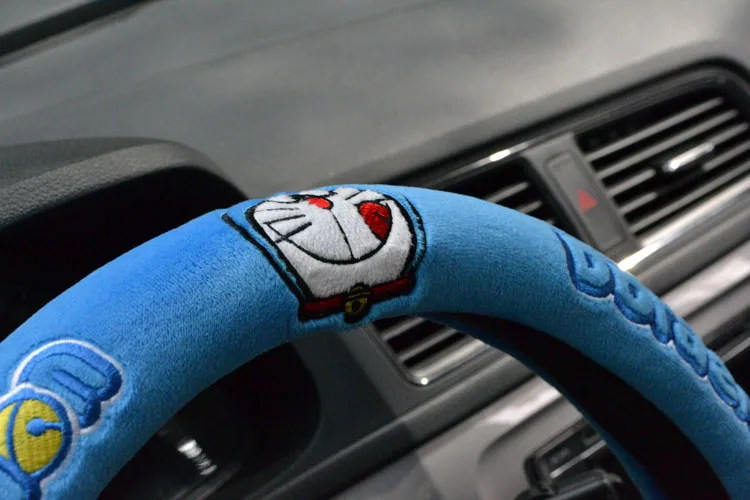 Doraemon автомобиль плюшевая подушка покрытие ремня безопасности зеркало заднего вида ручка ручного тормоза бумажное полотенце коробка для салфеток автомобиль Интерьер мягкая игрушка