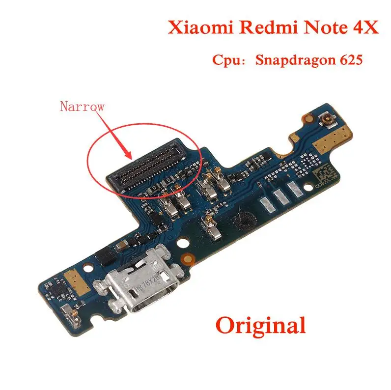 Redmi Note 4 USB порт зарядное устройство док-станция разъем гибкий кабель Note4 для 5," Xiaomi Redmi Note 4X плата с зарядным портом - Цвет: Original 4X-Narrow