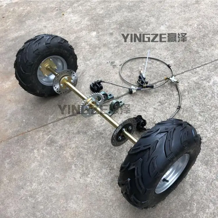 DIY четыре колеса GO KART картинг детская коляска ATV UTV 1 м задний мост насос дискового
