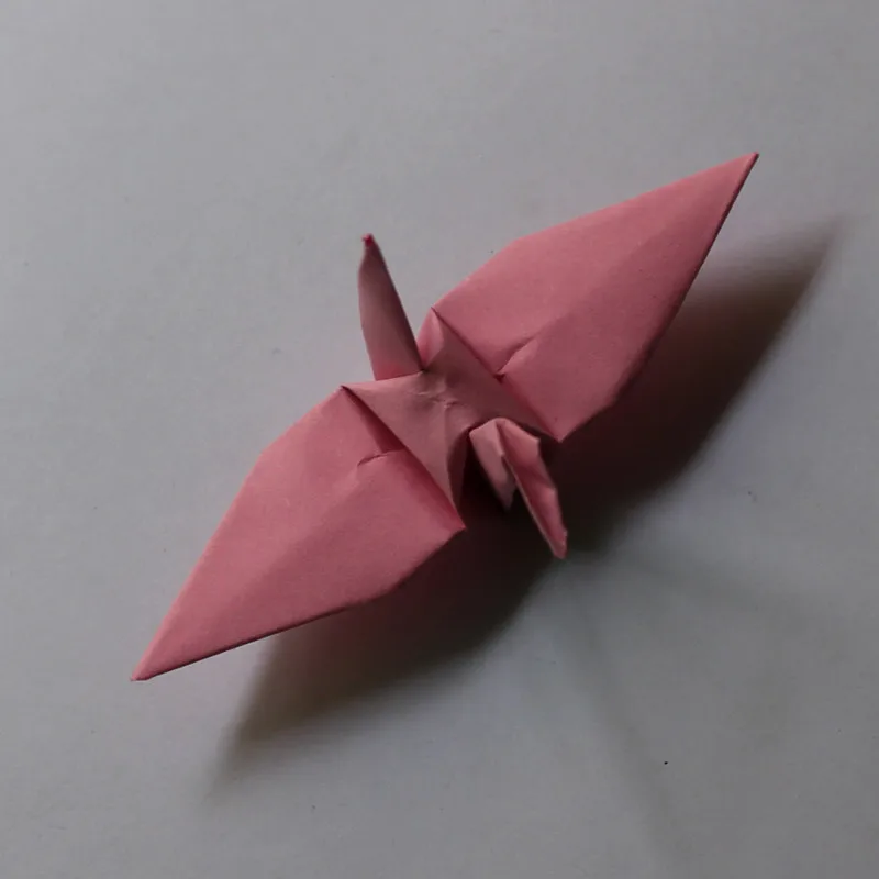 pink paper crane 50 шт., 15 см ручной кран жемчужно-оригами Бумага кран для Свадебные украшения праздничные баннеры DIY День рождения принадлежности, домашний декор - Цвет: pink paper crane