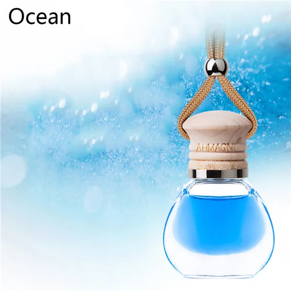 05 Ocean Авто духи бутылка для освежителя воздуха запах кулон для автомобильного зеркала заднего вида висят орнамент аромат эфирные масла диффузор подарок - Color Name: 05 Ocean