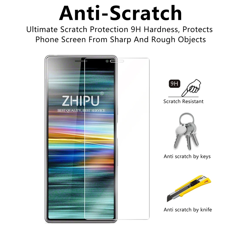 2 шт закаленное стекло для Sony Xperia 10 защита экрана 2.5D 9H Премиум Закаленное Защитная