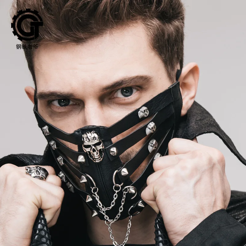 Маскарадное платье для взрослых Маска Часы Собаки 2 панк стиль маска хеллоуина и