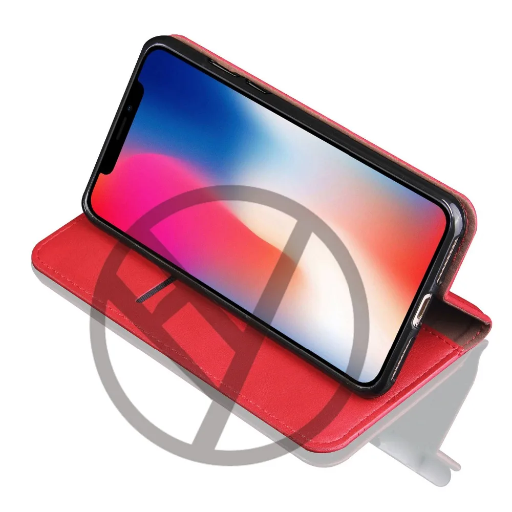best quality Luxury Case For iPhone XS MAX Phone Leather Flip Wallet Magnetic Cover With Card Holder Book Red Black Brown | Мобильные