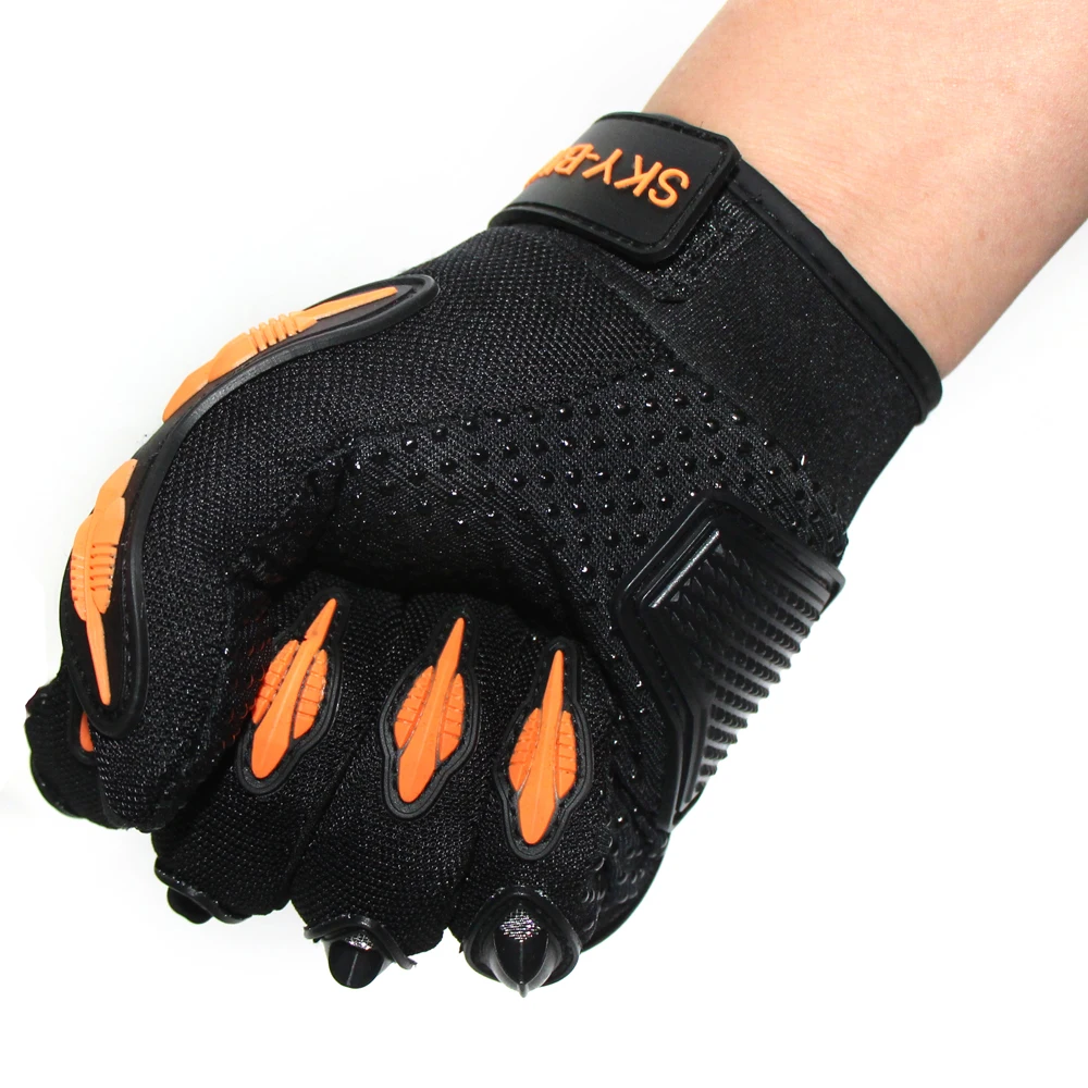 Защитные перчатки для мотокросса красные и оранжевые Размеры M XXL|motorcycle gloves