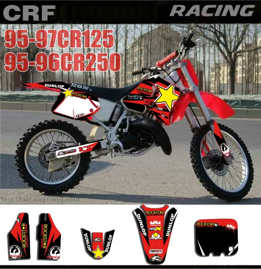 По индивидуальному заказу номер полный графика фоны Наклейка Набор для Honda CR125 CR