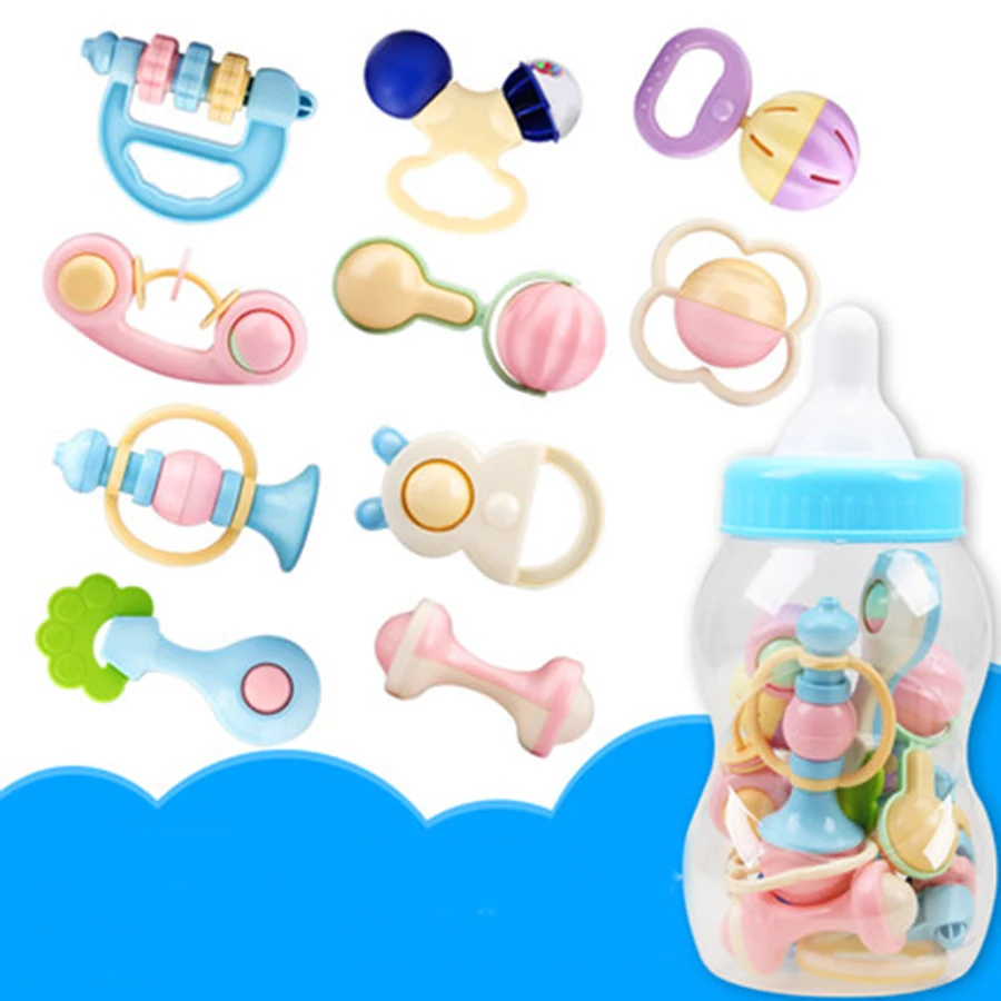 Детские погремушки мобильные Прорезыватели игрушки животные ручные