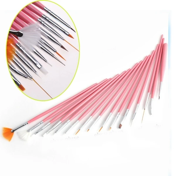 15 шт. художественные инструменты кисти для рисования картин белый розовый