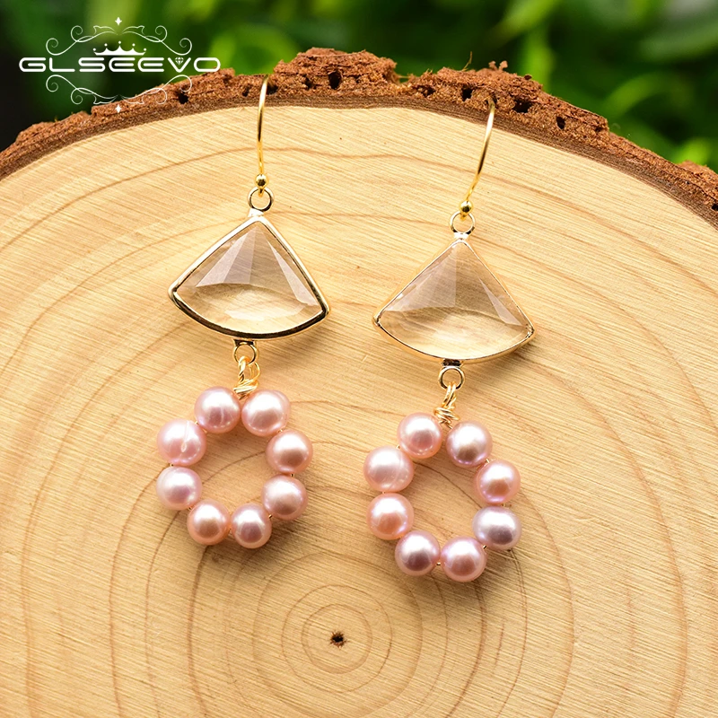 XlentAg серьги ручной работы из натурального циркона пресноводный фиолетовый