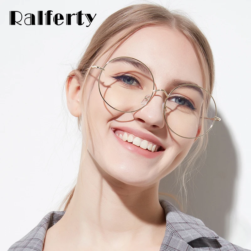 Ralferty 2018 большие круглые очки оправа декорированные для глаз женщин Lunette