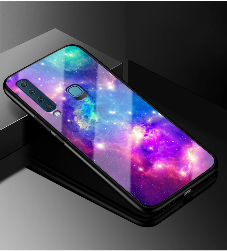 A 6,3 A9S для samsung A9 чехол стеклянный жесткий чехол для телефона чехол для samsung Galaxy A9 чехол A 9 9A мягкий силиконовый бампер