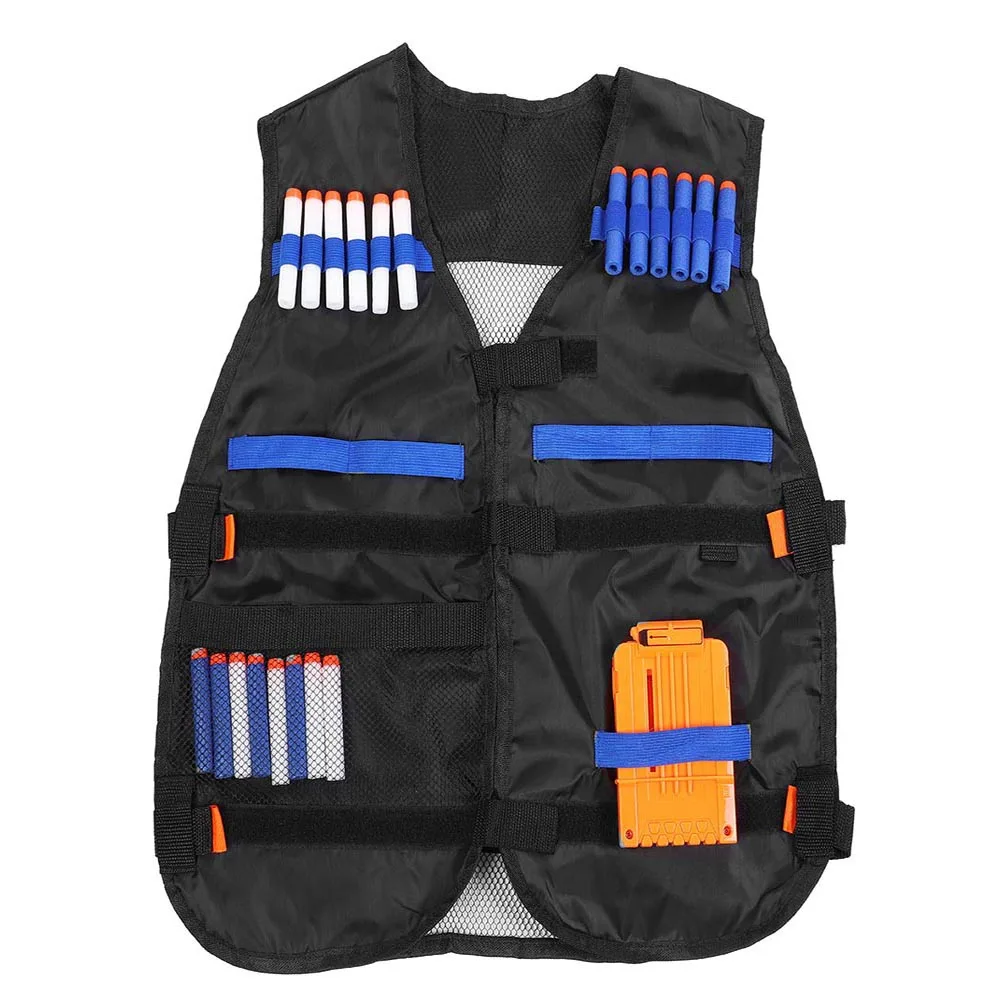 Детский черный тактический жилет держатель патронов Элитный пистолет N Strike пули