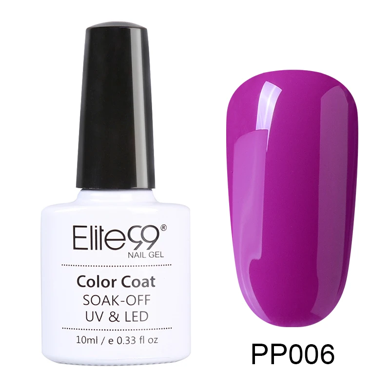 PP006 Elite99 фиолетовый цвет 10 мл Гель-лак замачиваемый УФ Гель-лак для ногтей для маникюра долговечный Гель-лак для ногтей - Цвет: PP006
