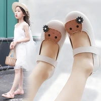 new kids shoes childrens soft bottom cartoon princess shoes girls little baby girls shoes 1 2 3 4 5 6 7years old kids pink beige