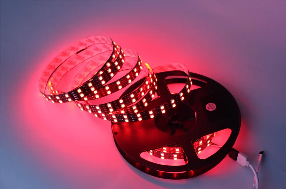 Черная печатная плата Светодиодная лента 5050 двухрядная линия водостойкая 12 В