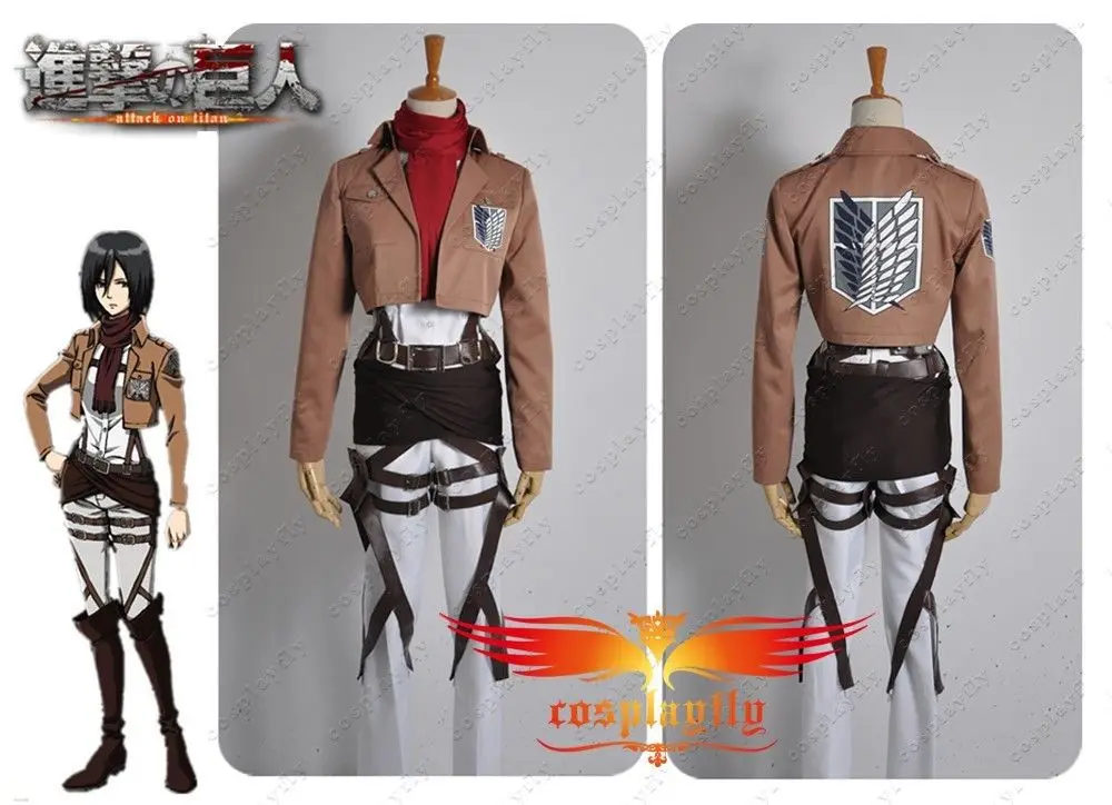 Women Without Cloak Атака на Титанов Recon corp. Mikasa Ackerman, наряд для взрослых, одежда для косплея, костюм с накидкой или без нее, два варианта комплекта - Цвет: Women Without Cloak