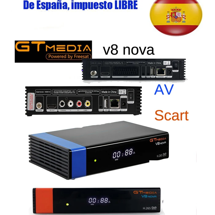 20 шт. GTMEDIA V8 NOVA спутниковый ТВ приемник Поддержка DVB S2 поддержка AVS + H.265