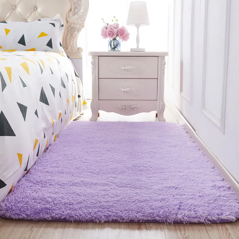 4.5cm plush purple 300x200 см Мягкий Лохматый большой ковер для гостиной однотонный теплый плюшевый коврик для спальни коврик для йоги коврики для дома декоративные коврики - Цвет: 4.5cm plush purple