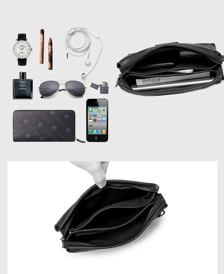 Классический мужской клатч из искусственной кожи удобная женская сумочка Модный