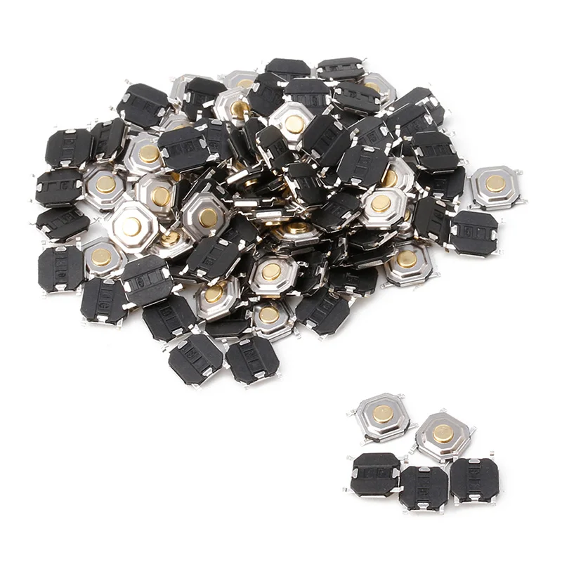 

100 x Waterproof Microswitch Tactile Tact 4 Pin Push Button Switch Momentary SMD#L057# new hot