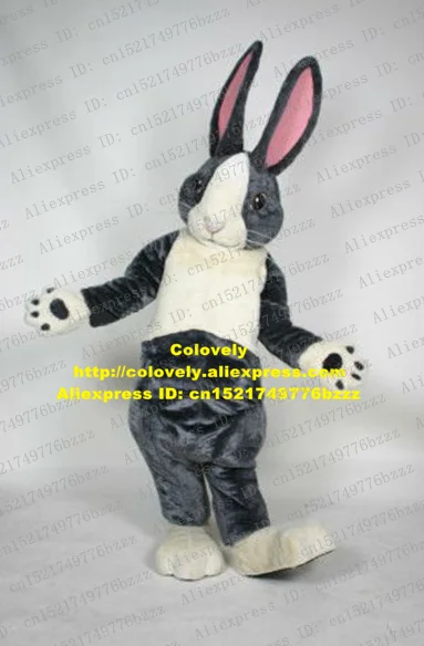 Костюм талисман кролик с длинными розовыми и серыми ушками #7447 FS|costume mascot adult|adult
