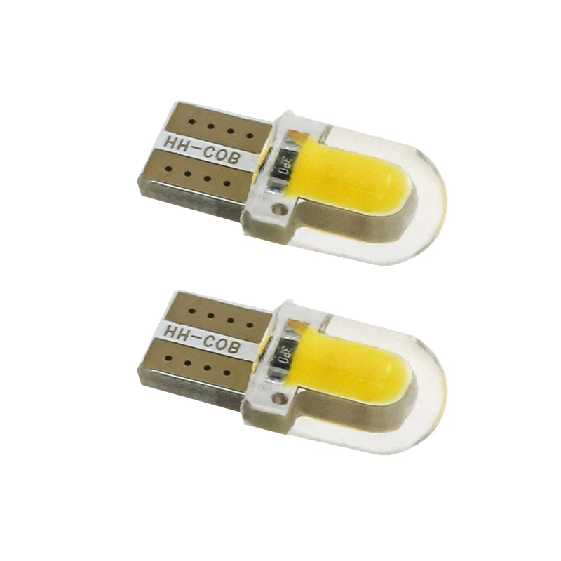 100 шт./лот светодиодный W5W T10 194 12V COB 8SMD силиконовый Стоянкы Автомобилей автомобиля