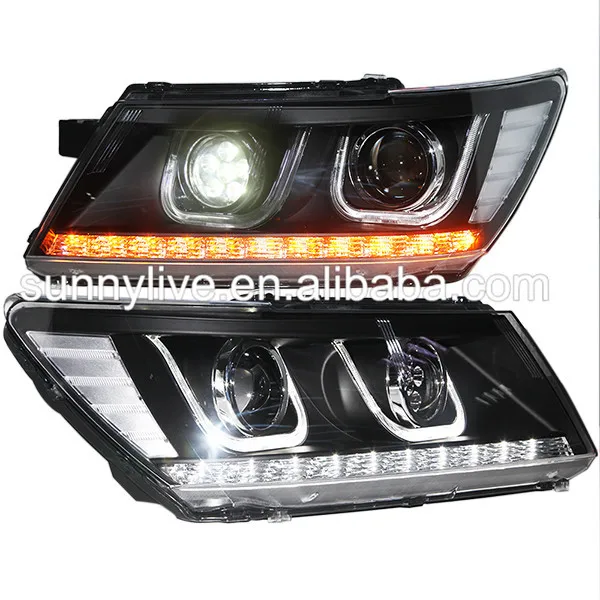 Для Dodge Journey JCUV Fiat Freemont светодиодный фар U Стиль с дальнего света 2009-2014 год ZJ |