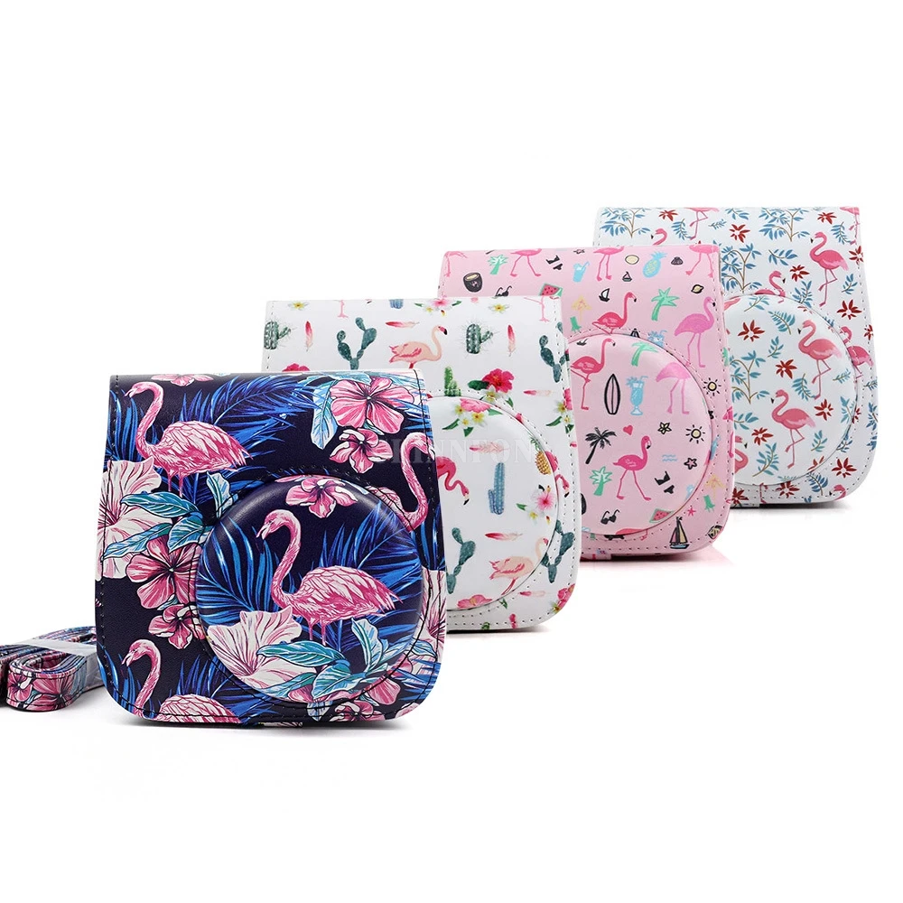 

DHL 100PCS Pattern PU Leather Camera Bag Protective Case Holder for FUJIFILM Instax Mini8/mini8plus/mini9