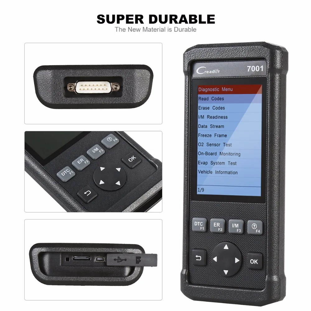 Старт может/OBD2/EOBD инструменты диагностики CReader 7001 с маслом сброса Функция