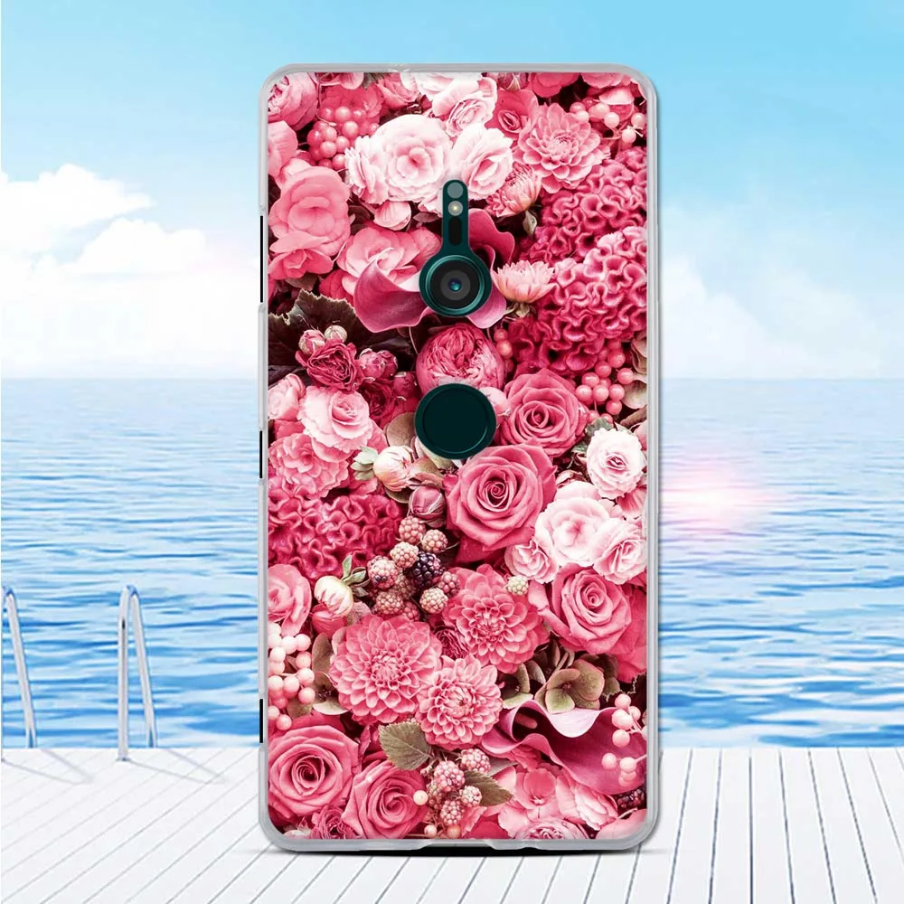 For Sony Xperia XZ3 Silicone Pattern Case TPU Back Cover Fundas Phone Protective Shell Luxury | Мобильные телефоны и