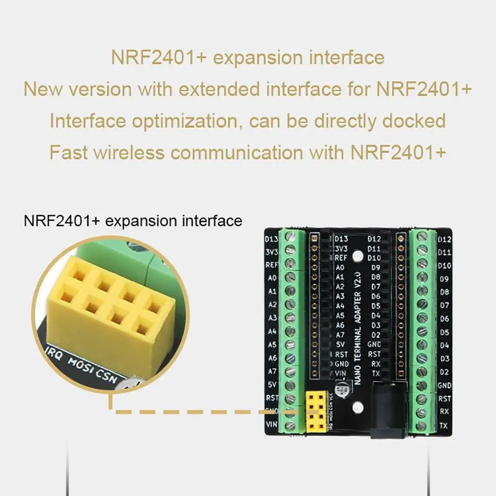 Плата адаптера расширения винтовой клеммы DC NRF2401 для Arduino Nano V3.0 AVR