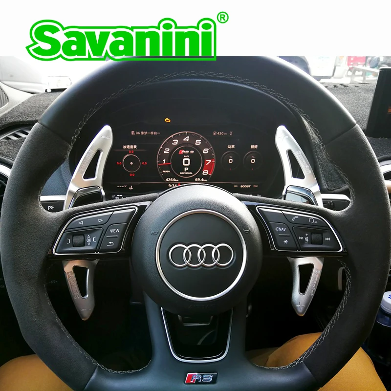 Алюминиевое весло переключения рулевого колеса Savanini для нового Audi R8(2016 2017) RS3(2017) TT