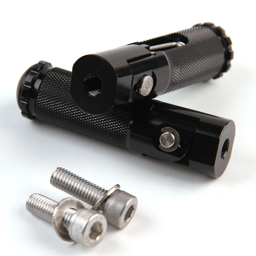 Черный Мотоцикл подножки ЧПУ складной стол для Honda Shadow Rebel 250 Nighthawk VT VTX 1300 1800 CB 500 550 600 650 750 900 1000 подножка - Цвет: Черный