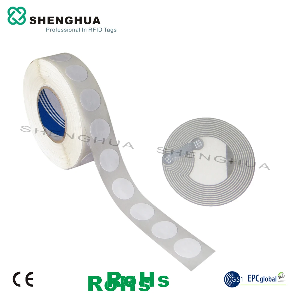 

10pcs/pack wholesale cheap RFID NFC Tags label Sticker roll 13.56MHz Transparent rfid inlay for NFC function mobile phone