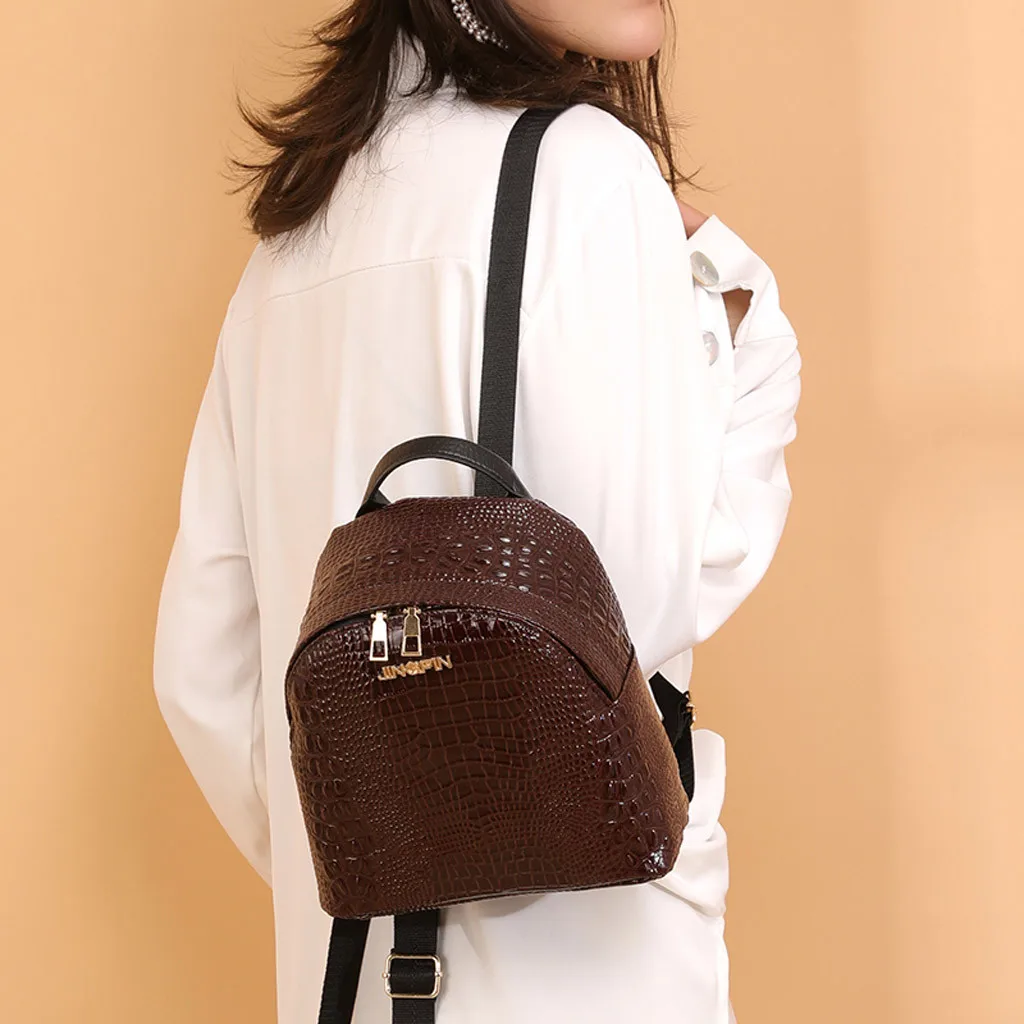 Mochilas mujer 2019 рюкзак для женщин путешествия Студент аллигатора узор школьный
