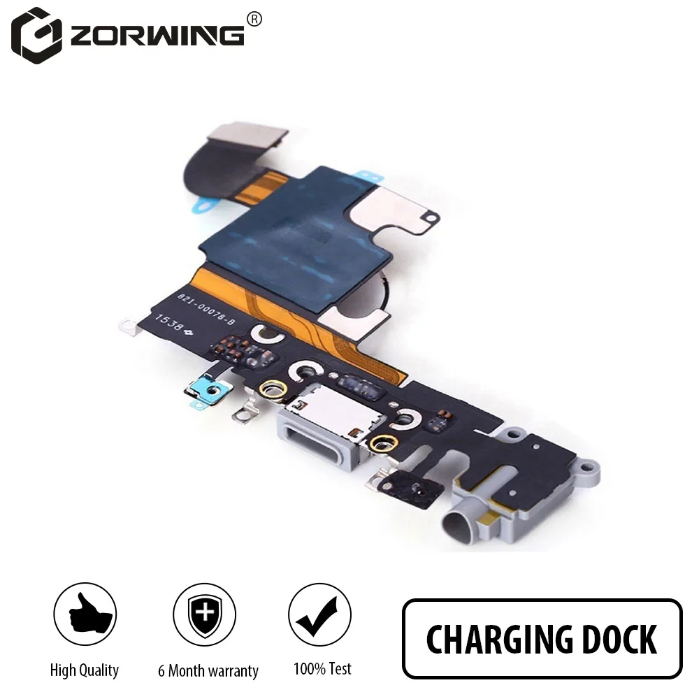 Шлейф с разъемом зарядки для iPhone 5 5S 6 6S 7 8 Plus|charging port|flex cableusb charging port | - Фото №1