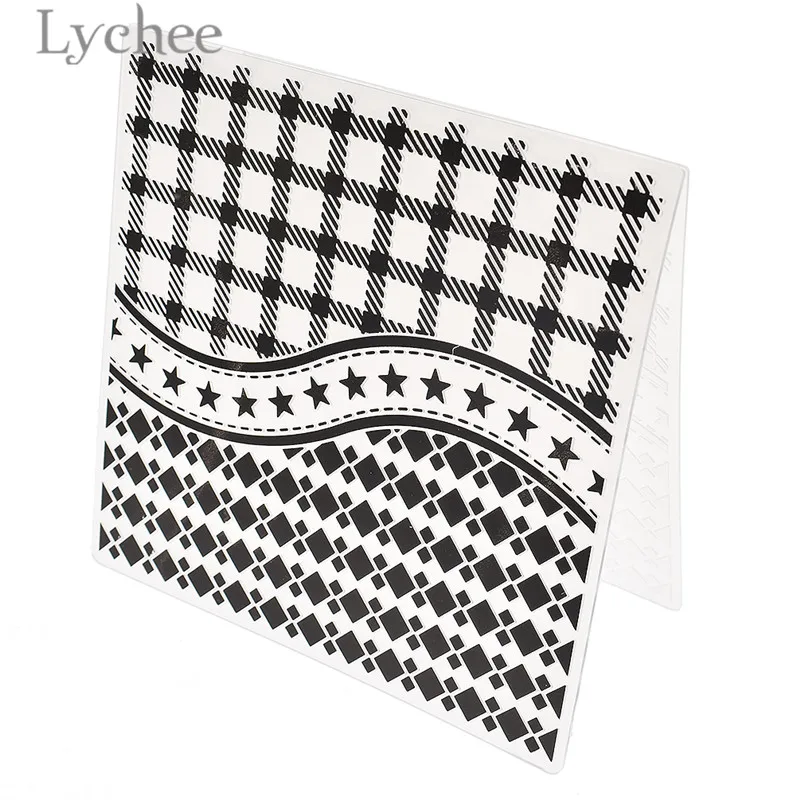 Lychee Life цветок звезда письмо бабочка шаблон пластиковая папка для тиснения прозрачные штампы DIY Инструменты для скрапбукинга открыток